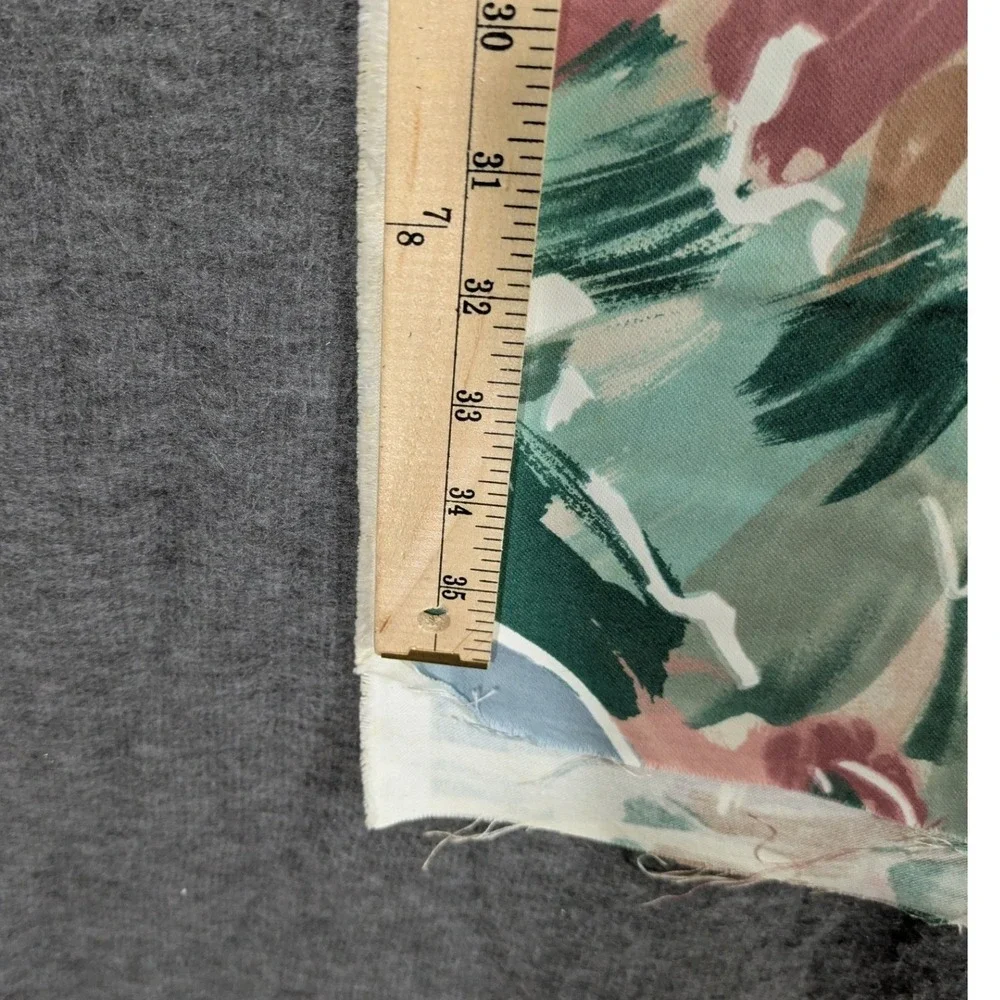 Vintage 1989 Riverdale Conny Fabric Amin Kalaf Floral Remnant 28x35 Teal‎ Pink